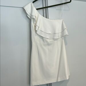 Elegant White One-Shoulder Dress